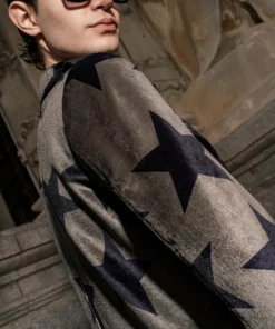 Khaki Green Star Velvet Biker 10 Khaki Green Star Velvet Biker -US Clothing Shop DSC6130