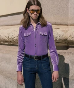 Purple Velvet 70's Western Shirt 9 Purple Velvet 70's Western Shirt -US Clothing Shop DSC8456