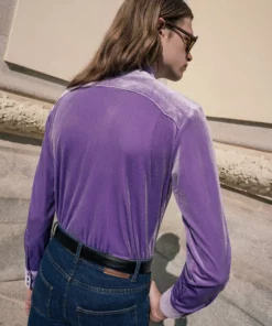 Purple Velvet 70's Western Shirt 12 Purple Velvet 70's Western Shirt -US Clothing Shop DSC8537