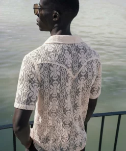 Cannes Lace Cuban Short Sleeve Shirt -US Clothing Shop DSC8774