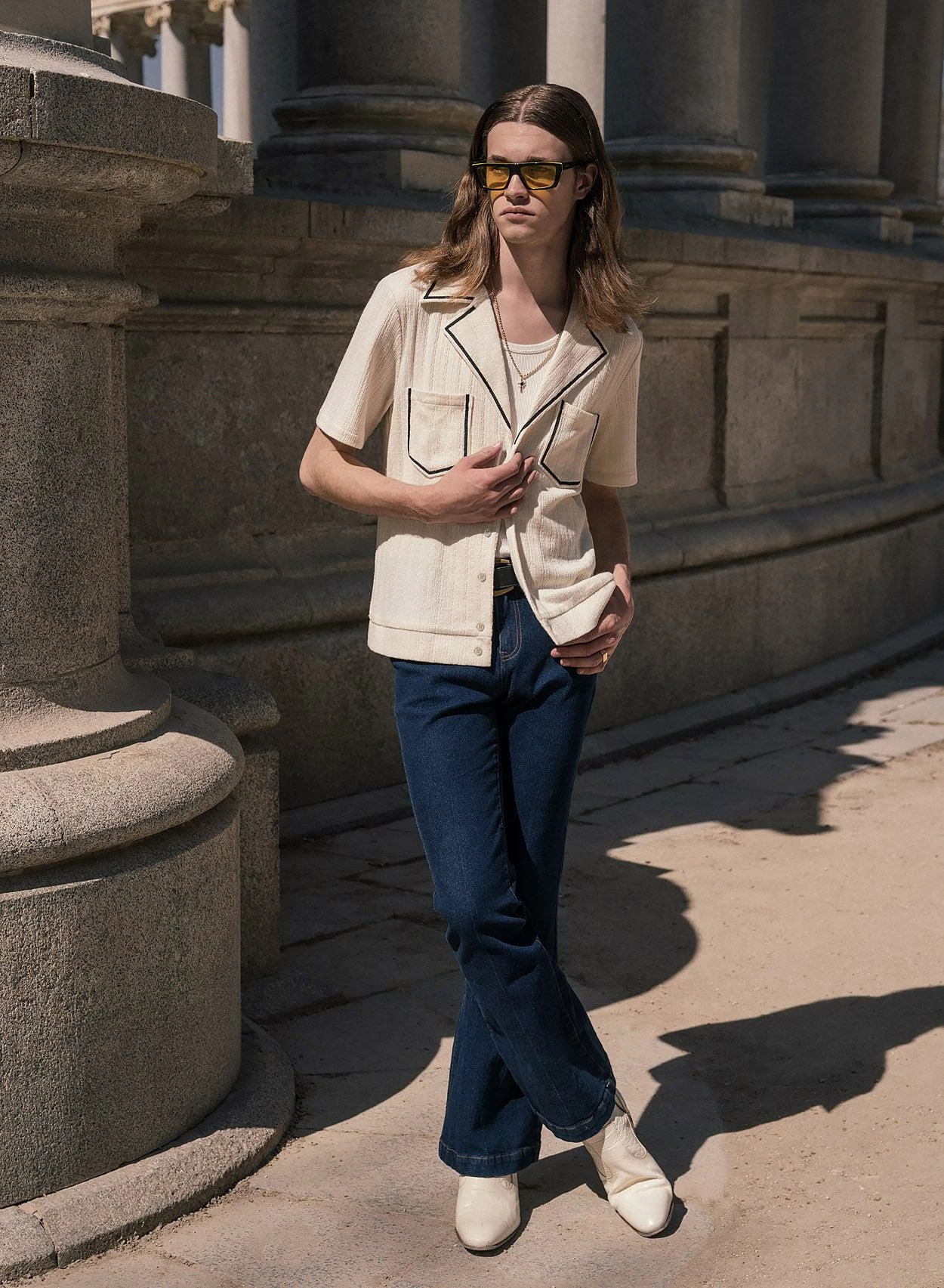 Vienna Cuban Collar Polo Shirt 3 Vienna Cuban Collar Polo Shirt - Image 3