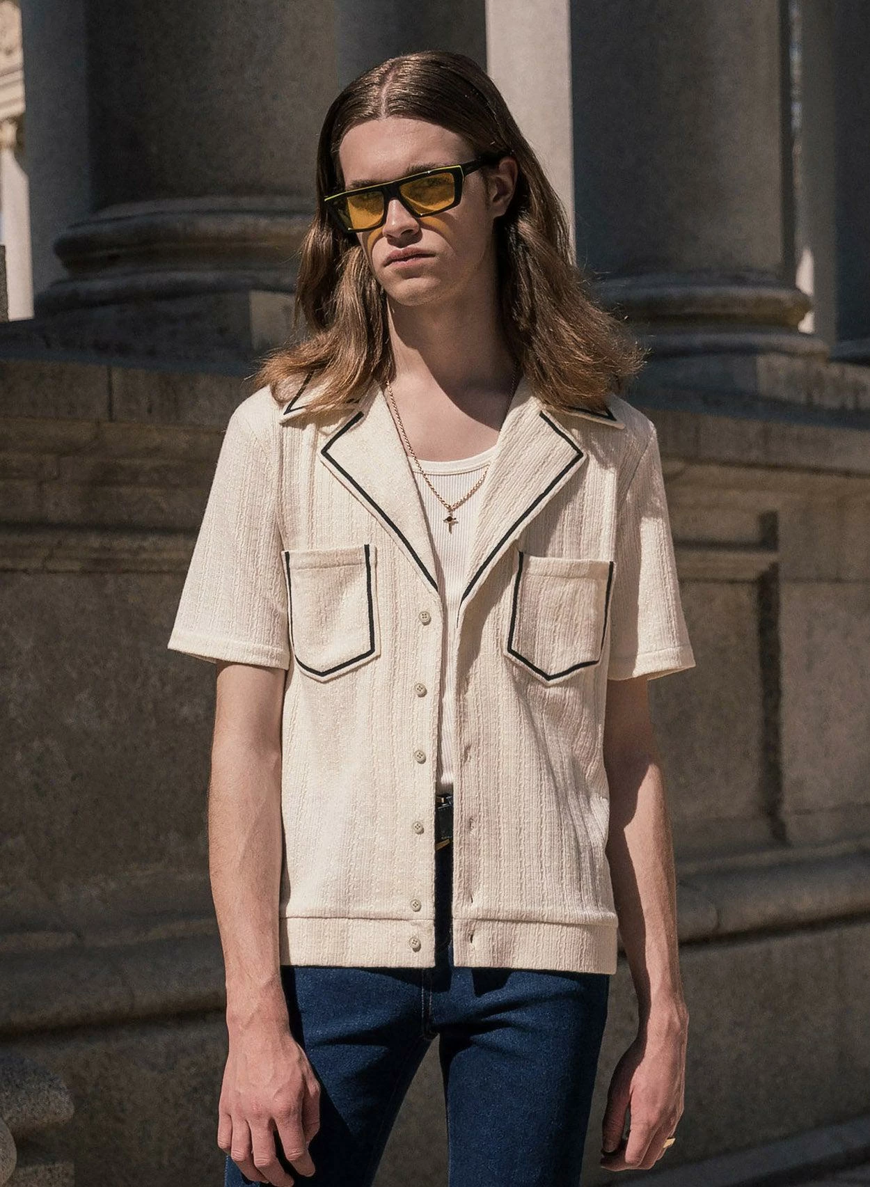 Vienna Cuban Collar Polo Shirt 4 Vienna Cuban Collar Polo Shirt - Image 4