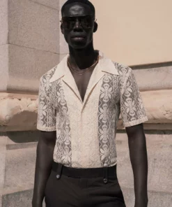 Cannes Lace Cuban Short Sleeve Shirt