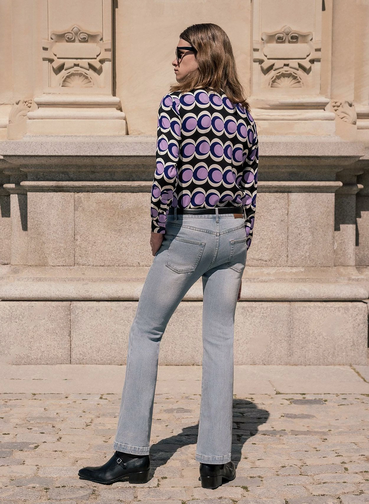 60's Geometric Purple Long Sleeve Shirt 6 60's Geometric Purple Long Sleeve Shirt - Image 6