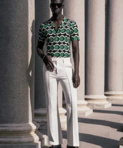 Palermo Off-White Linen Flare Trouser