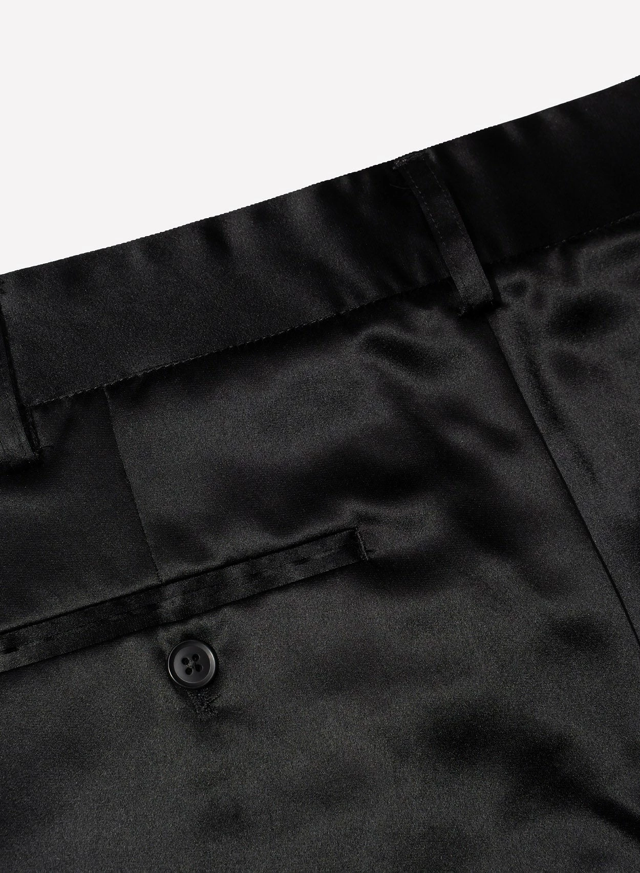 Black Pin Belt Satin Trouser 2 Black Pin Belt Satin Trouser - Image 2