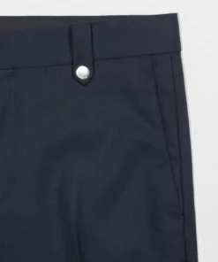 Navy Wool Pin Belt Flare 10 Navy Wool Pin Belt Flare -US Clothing Shop GMB00367