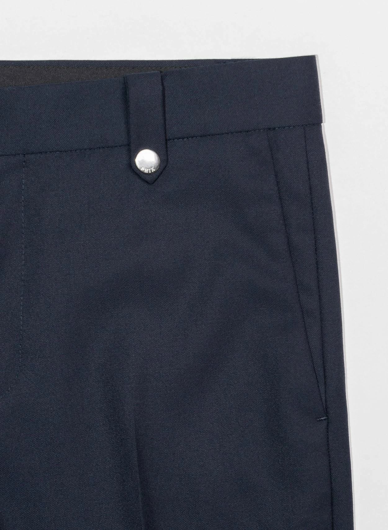 Navy Wool Pin Belt Flare 4 Navy Wool Pin Belt Flare - Image 4