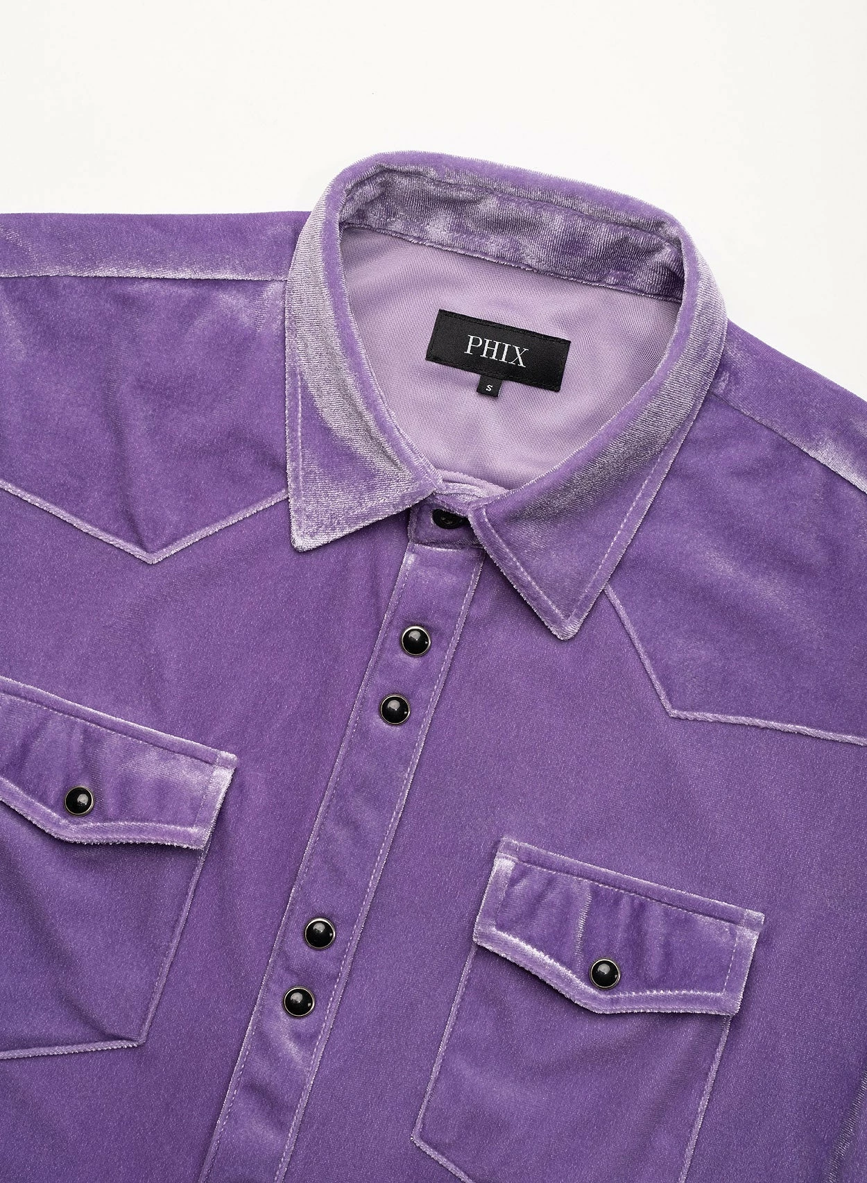 Purple Velvet 70's Western Shirt 4 Purple Velvet 70's Western Shirt - Image 4