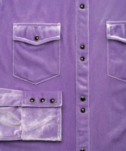 Purple Velvet 70's Western Shirt 13 Purple Velvet 70's Western Shirt -US Clothing Shop GMB00420