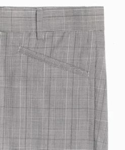 Prince Of Wales Check Wool Flared Trouser -US Clothing Shop GMB00422