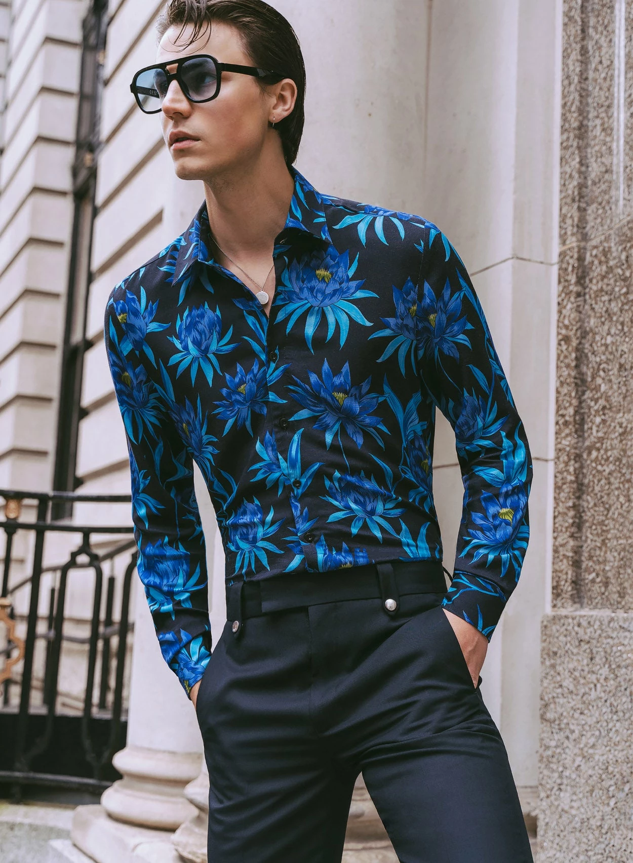 Navy Wool Pin Belt Flare 7 Navy Wool Pin Belt Flare - Image 7