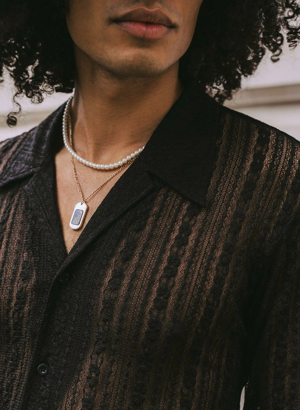 Black Lace Crochet Long Sleeve Shirt 3 Black Lace Crochet Long Sleeve Shirt - Image 3