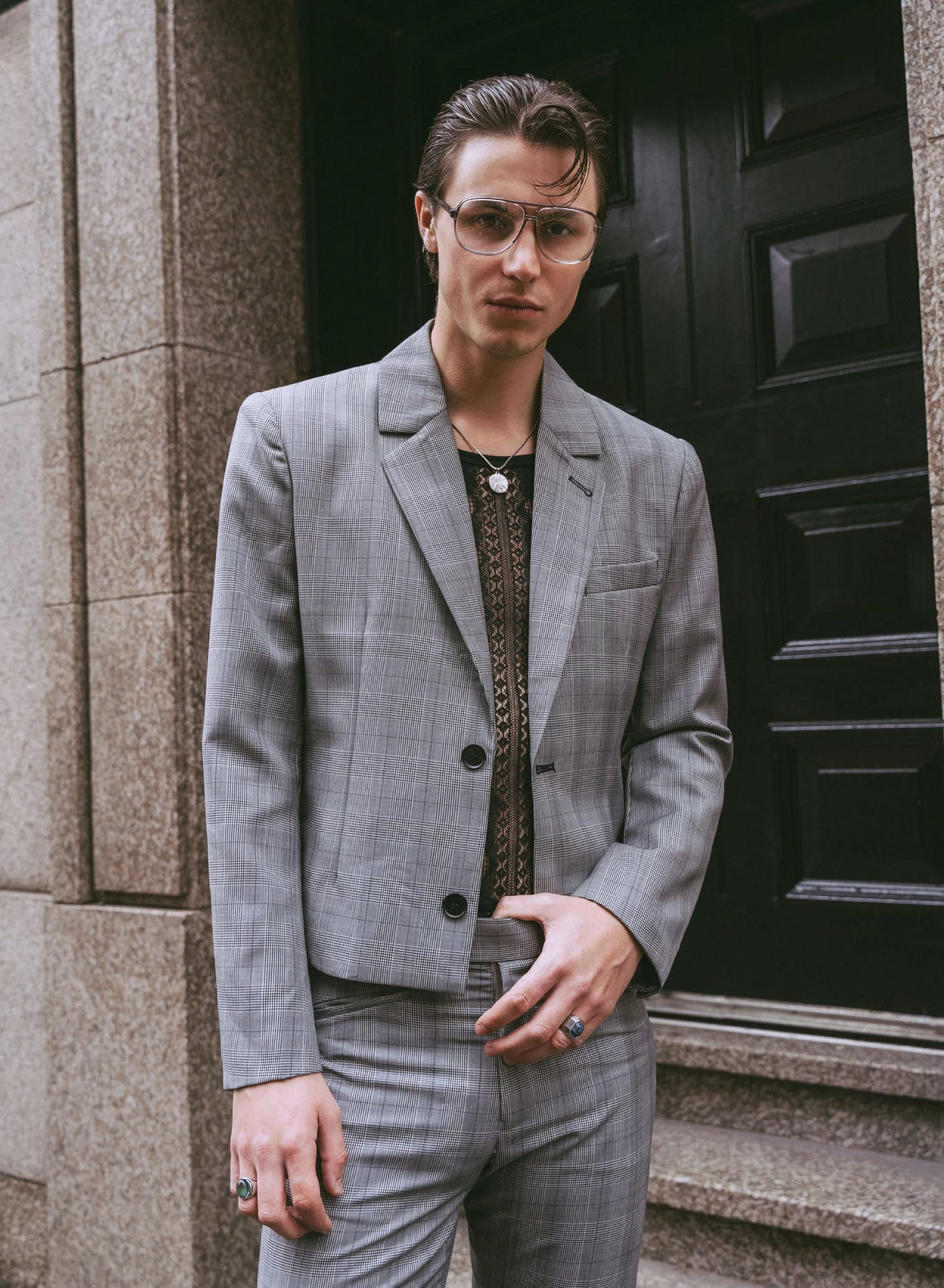 Prince Of Wales Check Blazer 2 Prince Of Wales Check Blazer - Image 2