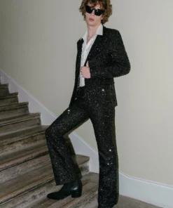 Black Sequin Blazer -US Clothing Shop GMB01961