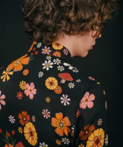 Multi Floral 70's Shirt -US Clothing Shop GMB04165