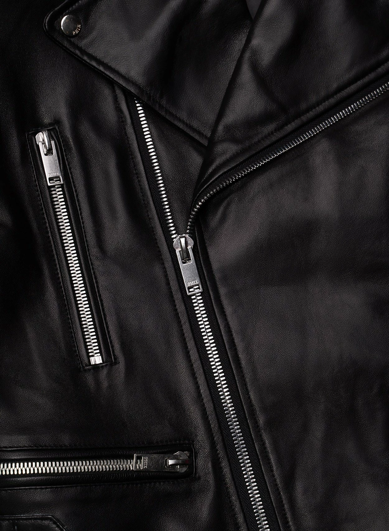 Black Leather Lucio Biker Jacket 4 Black Leather Lucio Biker Jacket - Image 4