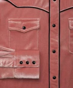 Pink Velvet Western Shirt -US Clothing Shop GMB05433 73c528f6 b649 4dae bf0b 5129a91ddff5