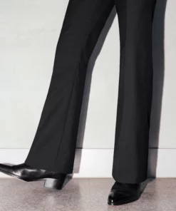 Black Wool Pin Belt Flare -US Clothing Shop GMB05781