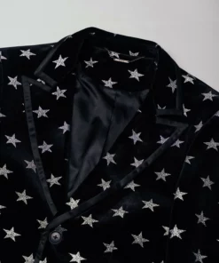 Black Velvet Bolan Star Blazer -US Clothing Shop GMB06176