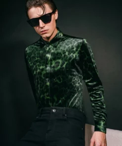 Green Leopard Velvet Shirt 8 Green Leopard Velvet Shirt -US Clothing Shop GMB07826 103ad0c3 b617 44e8 aea6 4b2bef1bdf4b