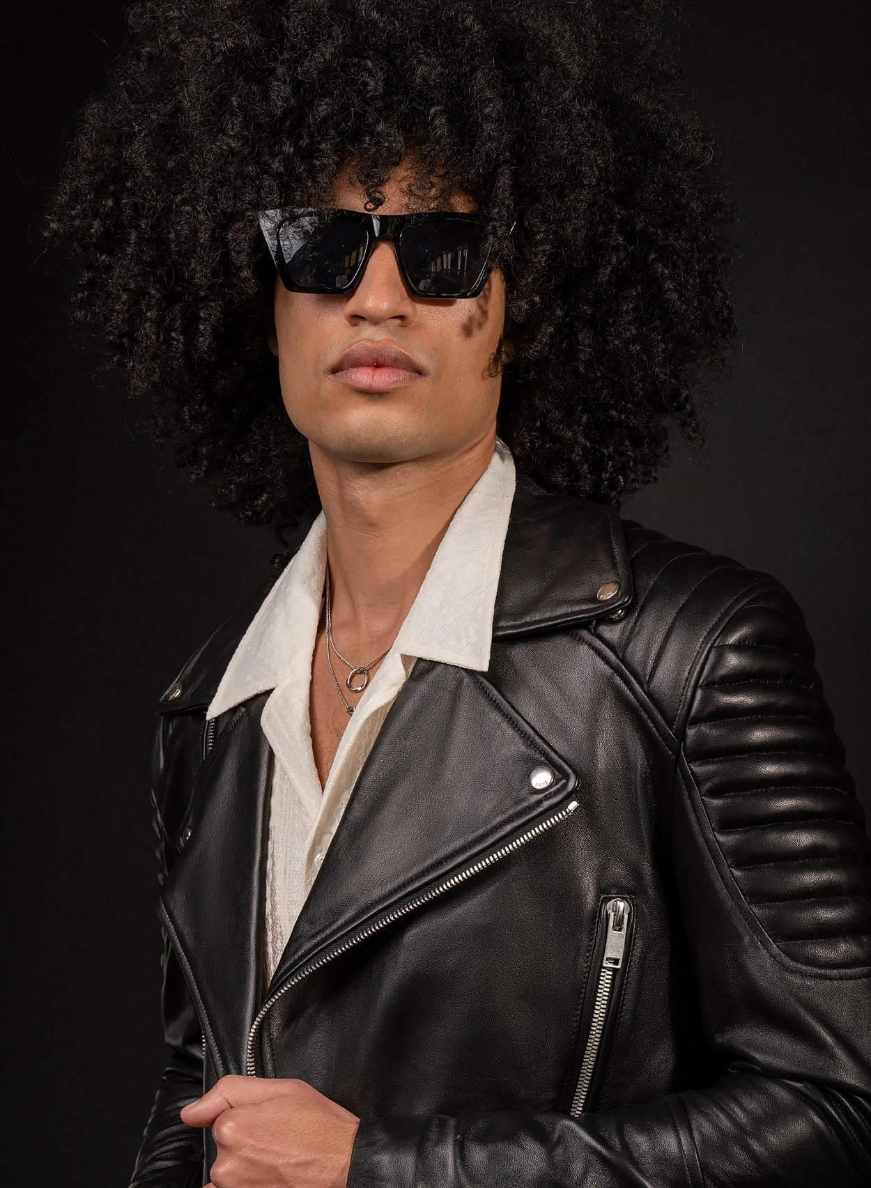 Black Leather Lucio Biker Jacket 8 Black Leather Lucio Biker Jacket - Image 8