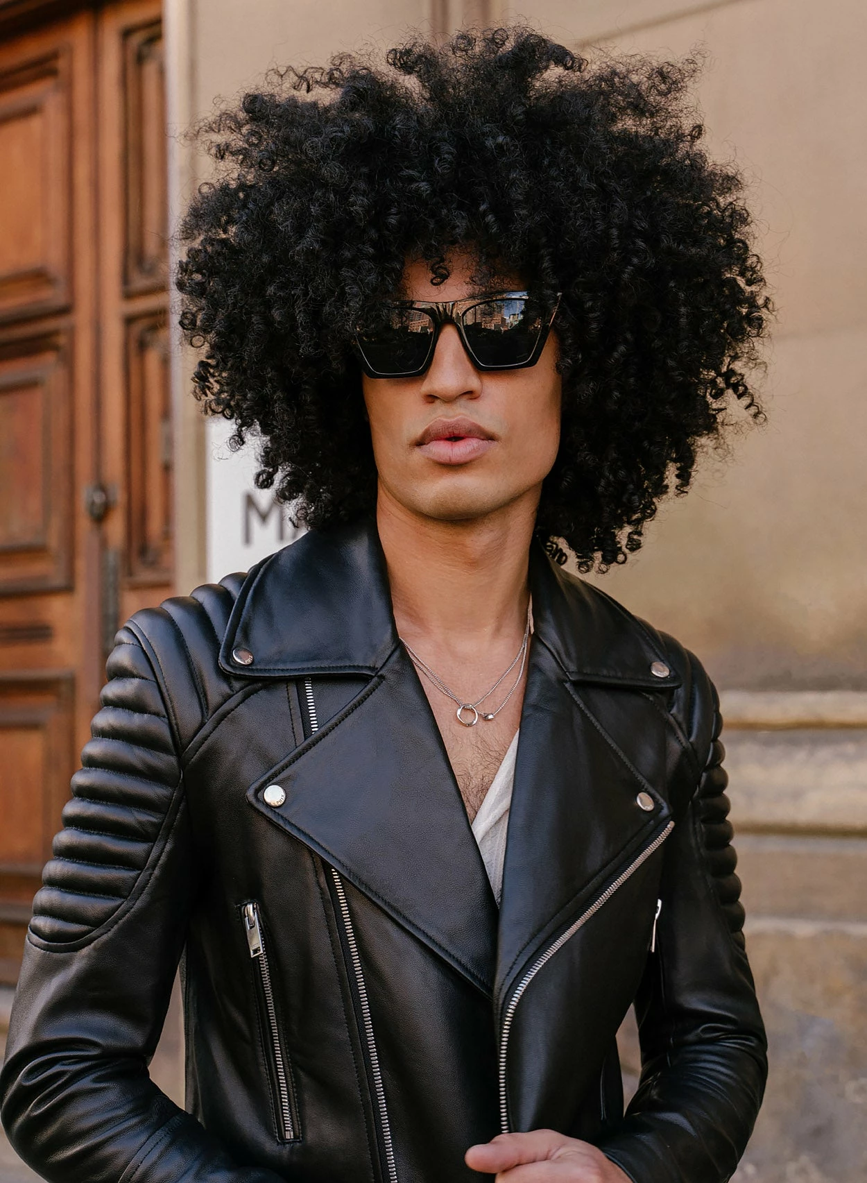 Black Leather Lucio Biker Jacket 10 Black Leather Lucio Biker Jacket - Image 10