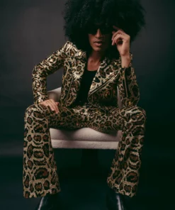Leopard Sequin Flares