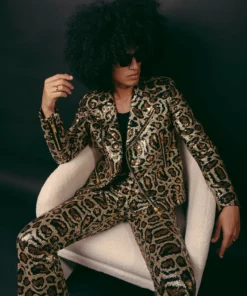 Leopard Sequin Biker Jacket -US Clothing Shop GMB08749