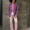 Purple Shawl Collar Suit Jacket