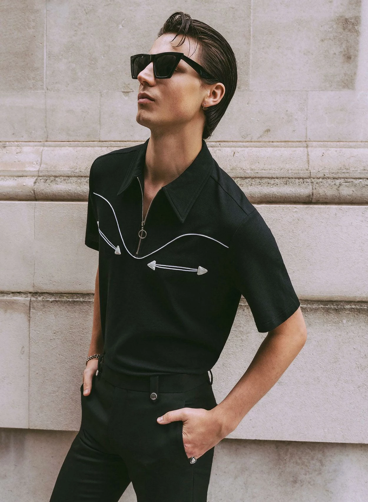 Black Western Polo 5 Black Western Polo - Image 5