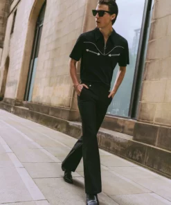 Black Western Polo 9 Black Western Polo -US Clothing Shop GMB09646