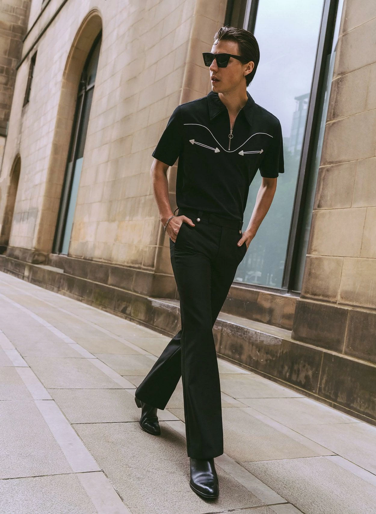 Black Western Polo 4 Black Western Polo - Image 4