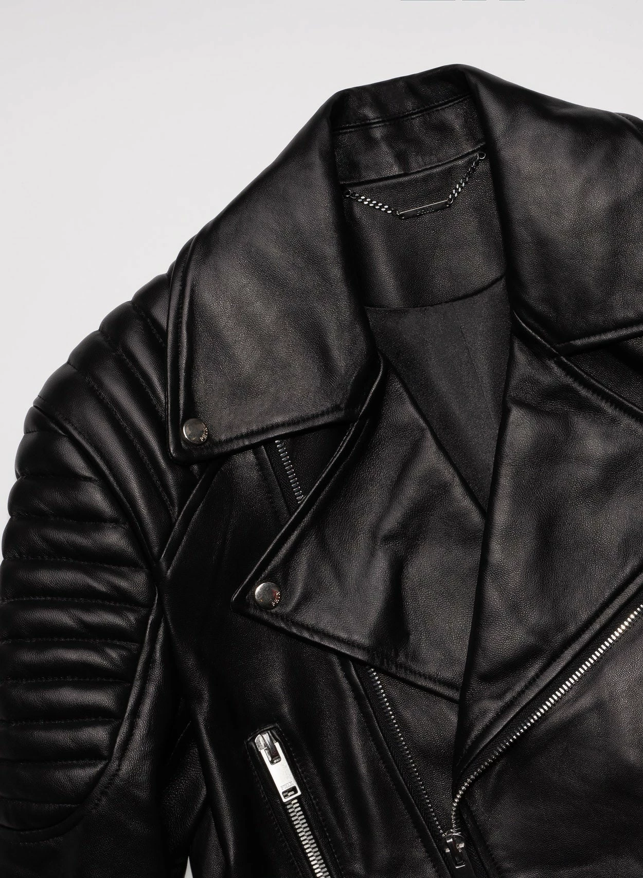 Black Leather Lucio Biker Jacket 11 Black Leather Lucio Biker Jacket - Image 11
