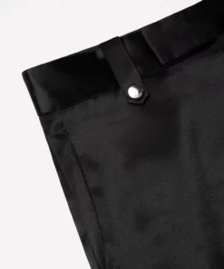 Black Pin Belt Satin Trouser 9 Black Pin Belt Satin Trouser -US Clothing Shop GMB09996