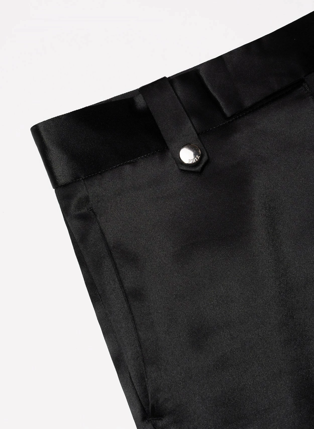 Black Pin Belt Satin Trouser 5 Black Pin Belt Satin Trouser - Image 5