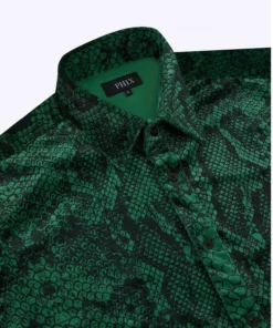 Green Velvet Snakeskin Shirt 7 Green Velvet Snakeskin Shirt -US Clothing Shop PHIXMENS0234