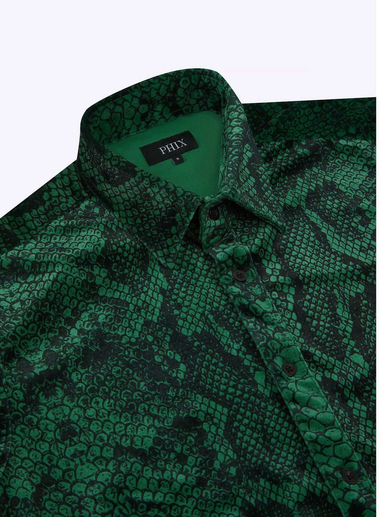 Green Velvet Snakeskin Shirt 4 Green Velvet Snakeskin Shirt - Image 4