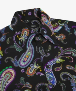 Black 60's Multi Paisley Print Viscose Shirt -US Clothing Shop PHIXMENS0239 scaled