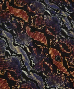 Orange Rust Snakeskin Print Long Sleeve Shirt -US Clothing Shop PHIXMENS0275