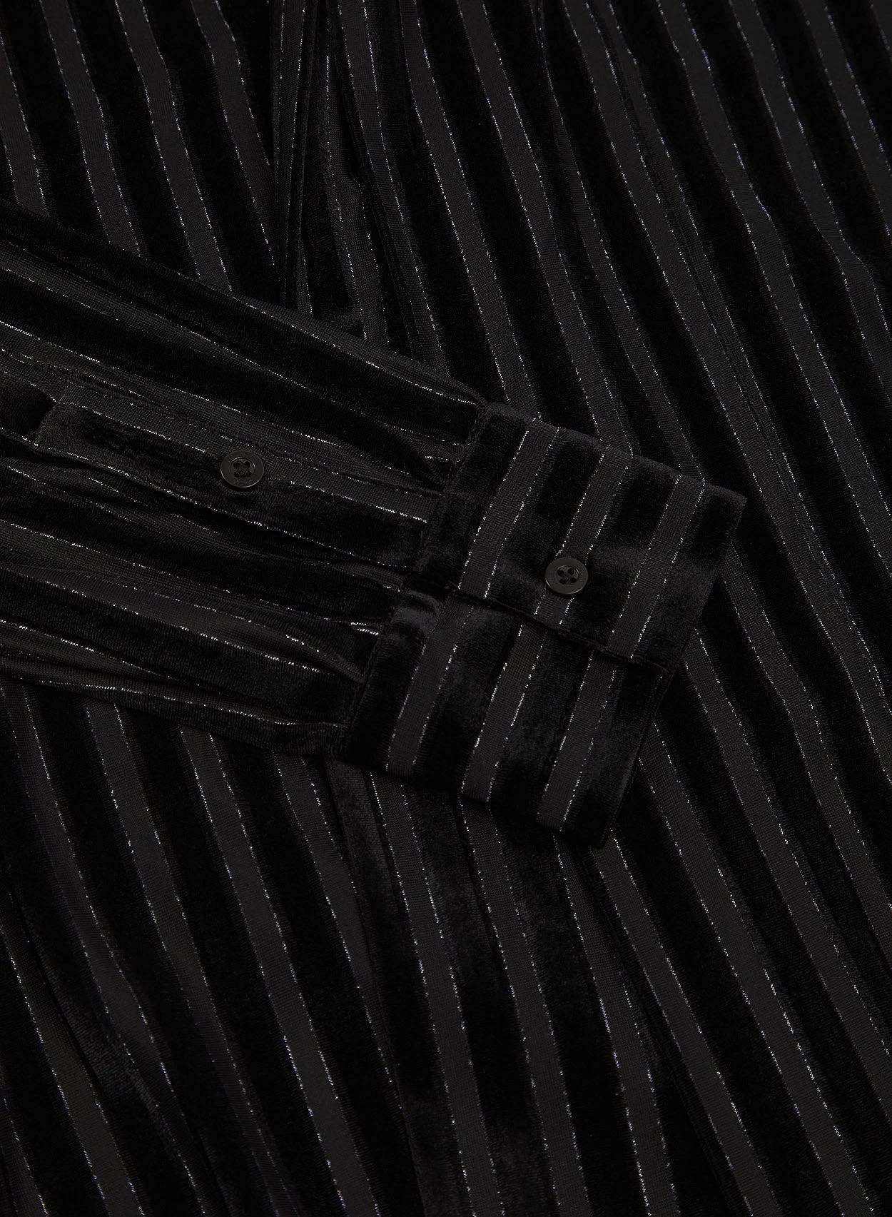 Velvet Stripe Tie Neck Shirt 6 Velvet Stripe Tie Neck Shirt - Image 6