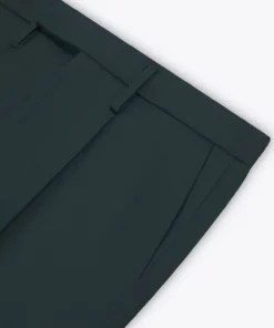 Dark Green Pin Tuck High Waisted Flared Trouser 7 Dark Green Pin Tuck High Waisted Flared Trouser -US Clothing Shop PHIXMENS0594