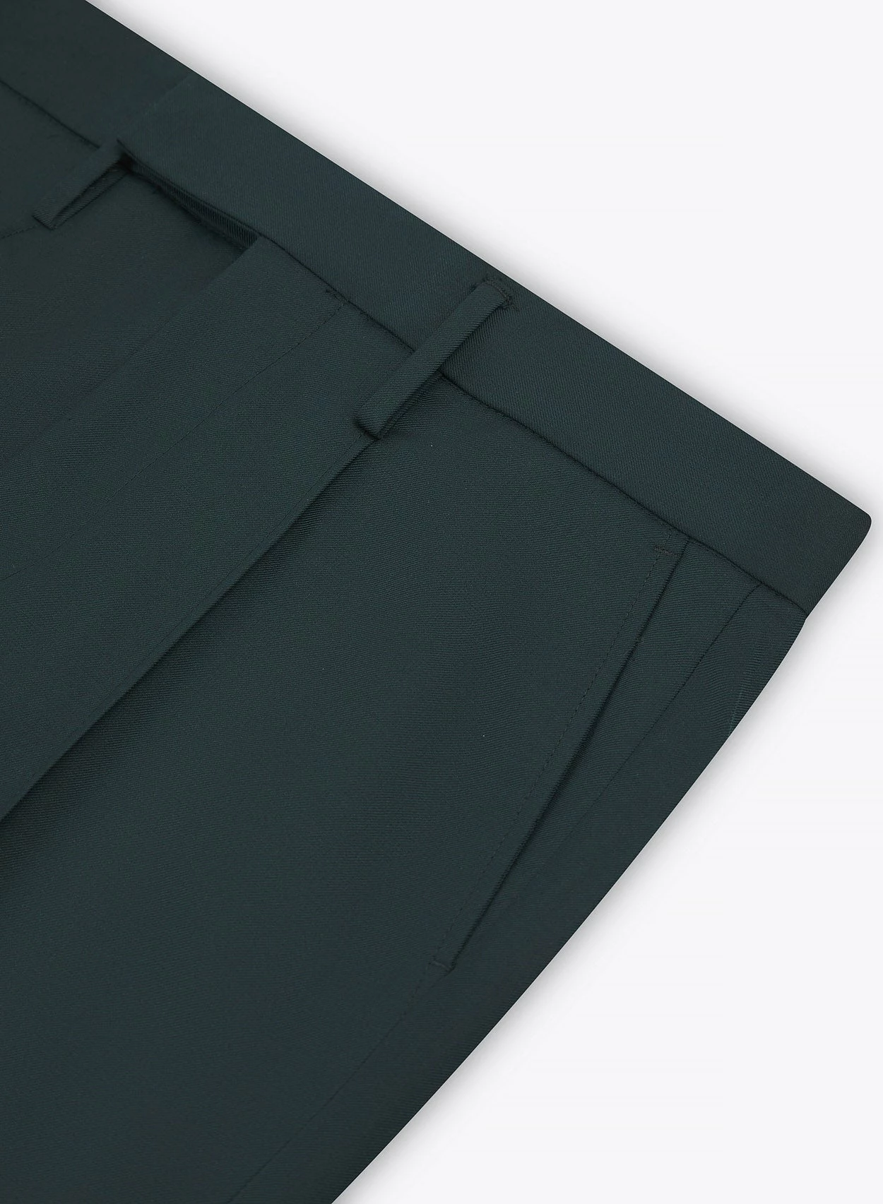 Dark Green Pin Tuck High Waisted Flared Trouser 3 Dark Green Pin Tuck High Waisted Flared Trouser - Image 3