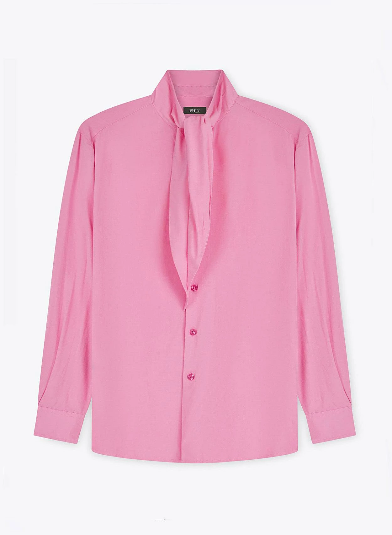 Pink Neck Tie Western Viscose Shirt 2 Pink Neck Tie Western Viscose Shirt - Image 2