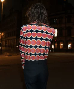 Pink Velvet 60's Geometric Shirt -US Clothing Shop QOA00682