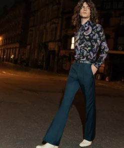 Black 60's Multi Paisley Print Viscose Shirt -US Clothing Shop QOA00864