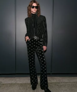 Bolan Star Velvet Flare Trousers