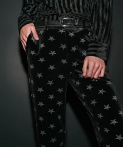 Bolan Star Velvet Flare Trousers -US Clothing Shop QOA02524