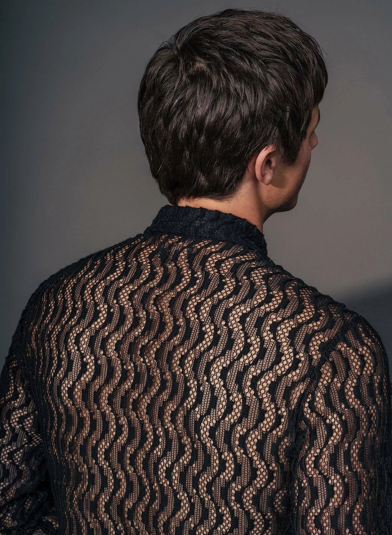 Black Lace Wave Shirt 4 Black Lace Wave Shirt - Image 4