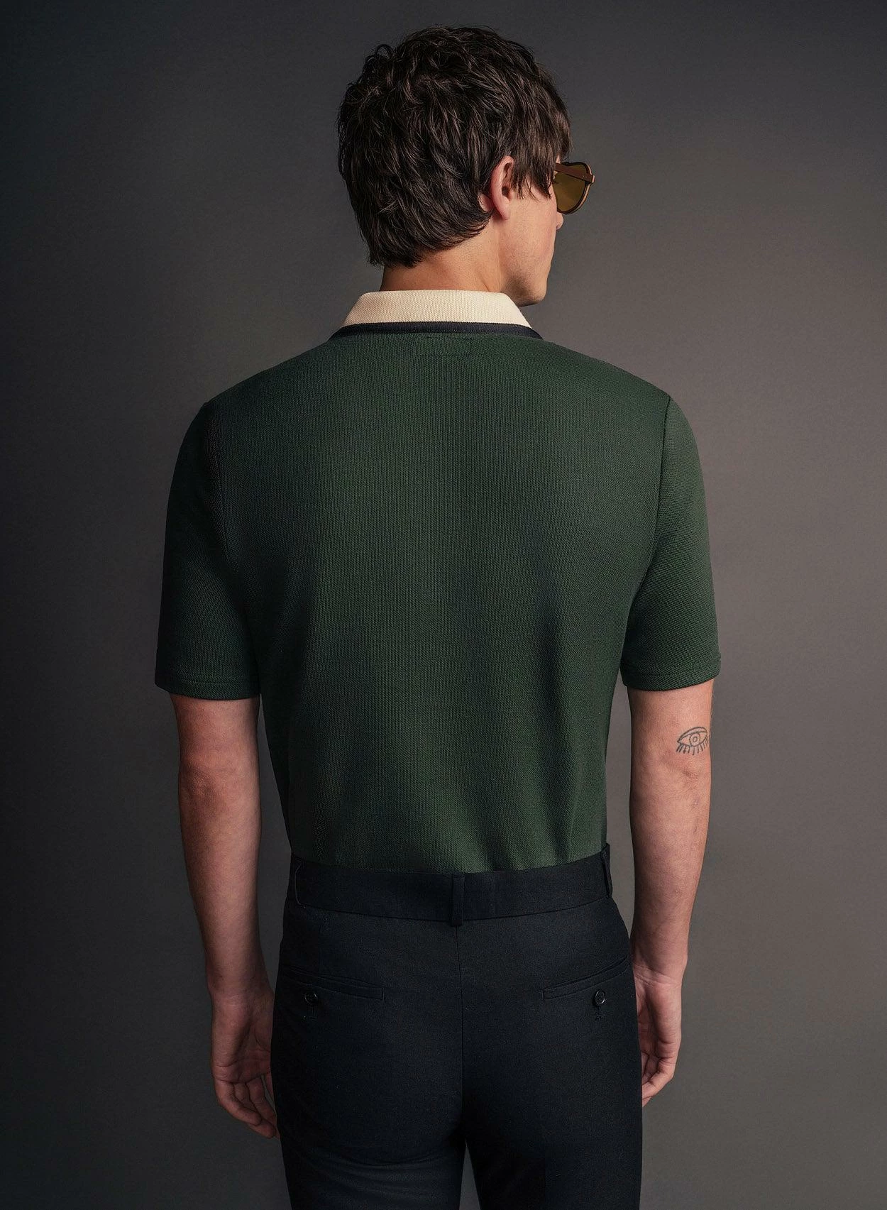 Green Carnaby Circle Zip Cotton Polo Shirt 6 Green Carnaby Circle Zip Cotton Polo Shirt - Image 6